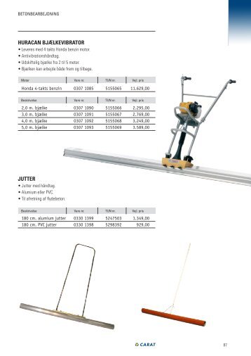 HURACAN BJÃLKEVIBRATOR JUTTER - Carat Tools