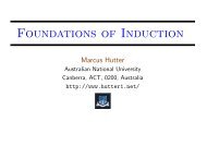 Foundations of Induction - of Marcus Hutter