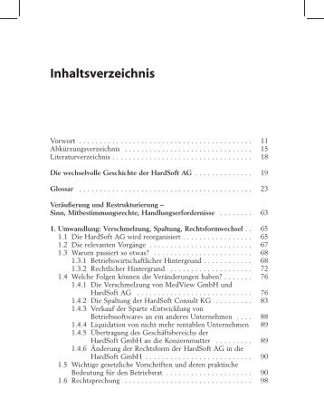 Ihaltsverzeichnis - Buch & Mehr direkt