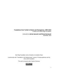 Translations from Turkish in Bosnia and Herzegovina, 1990-2010 a ...