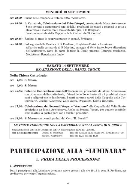 notiziario - Arcidiocesi di Lucca