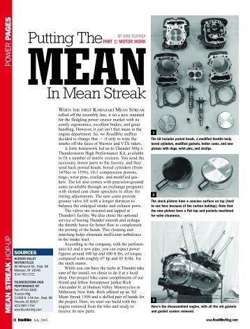 Mean Streak Engine Mods - RoadBike