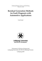 Residual Generation Methods for Fault Diagnosis with Automotive ...