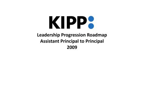 Leadership Progression Roadmap Assistant Principal to ... - TNTP