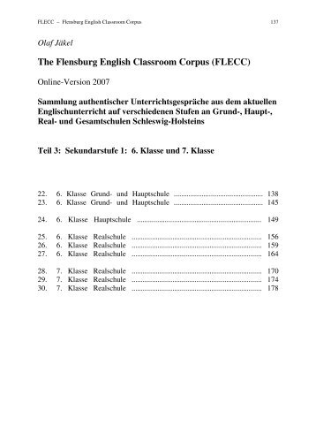 The Flensburg English Classroom Corpus (FLECC)
