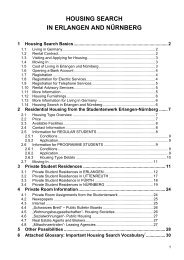 HOUSING SEARCH IN  ERLANGEN AND NÃœRNBERG - FAU