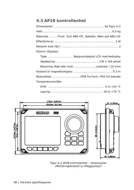 Klikk for Ã¥ laste ned INSTALLASJONSMANUAL AP24/ AP28 - ProNav