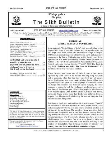 pMjwbI bolI ik~QoN AweI? - The Sikh Bulletin