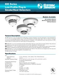 800 Series Low-Profile Plug-in Smoke/Heat Detectors