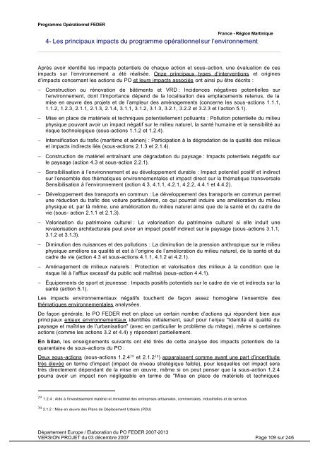 Programme opérationnel FEDER 2007-2013 - Le Conseil Général ...