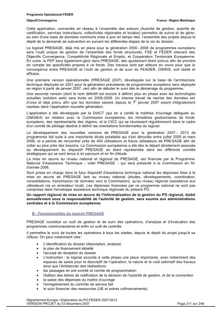 Programme opérationnel FEDER 2007-2013 - Le Conseil Général ...