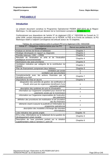 Programme opérationnel FEDER 2007-2013 - Le Conseil Général ...