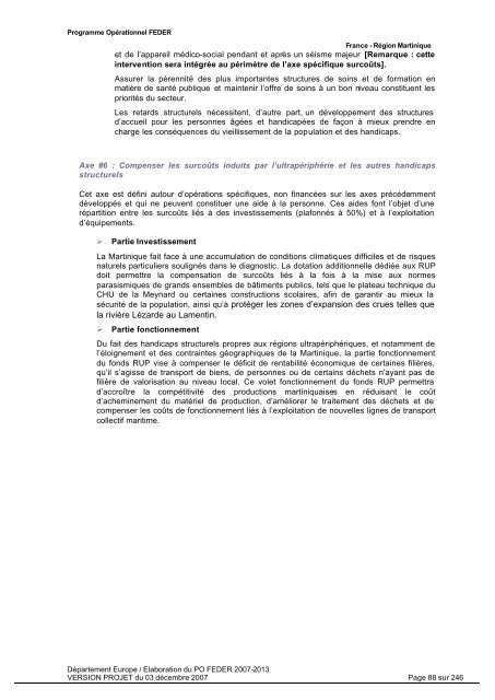 Programme opérationnel FEDER 2007-2013 - Le Conseil Général ...