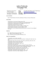 Andrew Postlewaite Curriculum Vitae - Social Sciences Computing