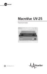 UV25 User Manual – English - Hoefer Inc
