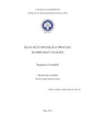 Äkas siltumfizikÄlo procesu kompleksÄ analÄ«ze - VTPMML