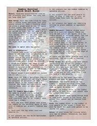 Zombie Survival Quick Start Rules - Twilight Creations