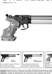 Bedienungsanleitung - Airguns of Arizona