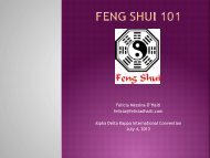 Feng Shui 101: Is Your Home Making You Crazy? Powerpoint (PDF)