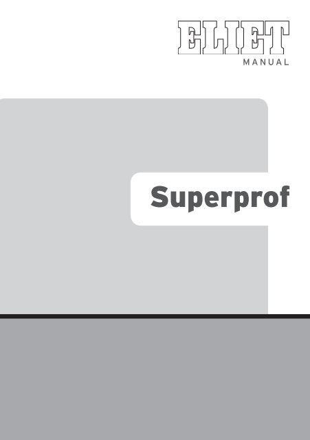 Eliet Superprof Shredder Operators Manual (pdf - 1.4mb) - Gibsons ...