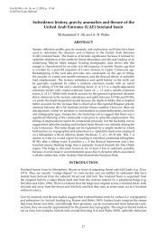 Subsidence history, gravity anomalies and flexure of the United Arab ...