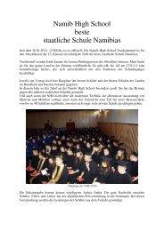 Namib High School beste staatliche Schule Namibias