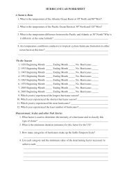 HURRICANE LAB WORKSHEET A Storm is Born 1. What is the ...