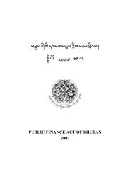 Public Finance Act, 2007 - National Council of Bhutan