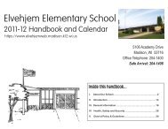 Elvehjem Elementary School - Madison Metropolitan School District