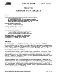 AT88RF1354 13.56 Mhz RF Smart Card Reader IC