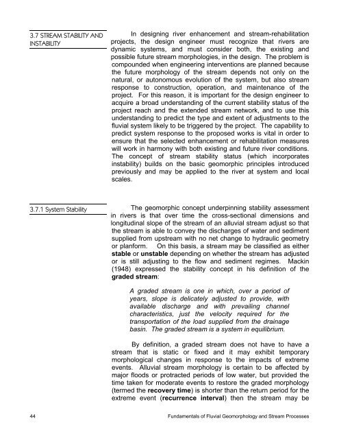 chapter 3 fundamentals of fluvial geomorphology and stream ...