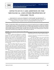 effects of fly ash addition on the mechanical and other properties of ...
