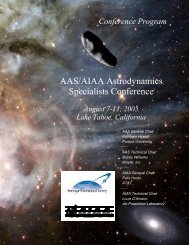 Conference Program - Space Flight Mechanics Committee