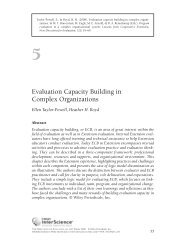 Evaluation capacity building in complex organizations - Wiley Online ...