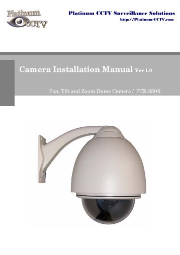 Camera Installation Manual Ver 1.0 - Platinum CCTV Downloads
