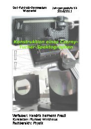 Konstruktion eines Czerny-Turner-Spektrographen - DIDAKTIK DER ...