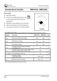 Schottky Barrier Rectifier MBR16150â¦MBR16200