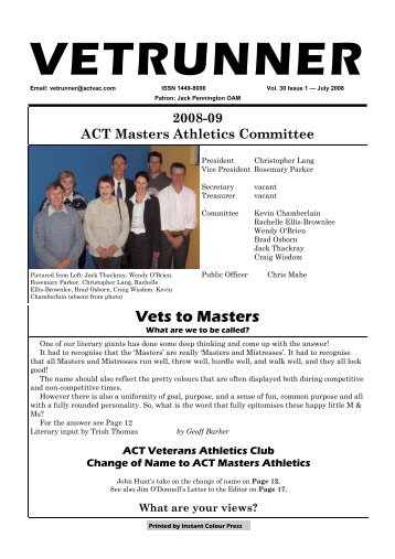 vetrunner - ACT Veterans Athletics Club