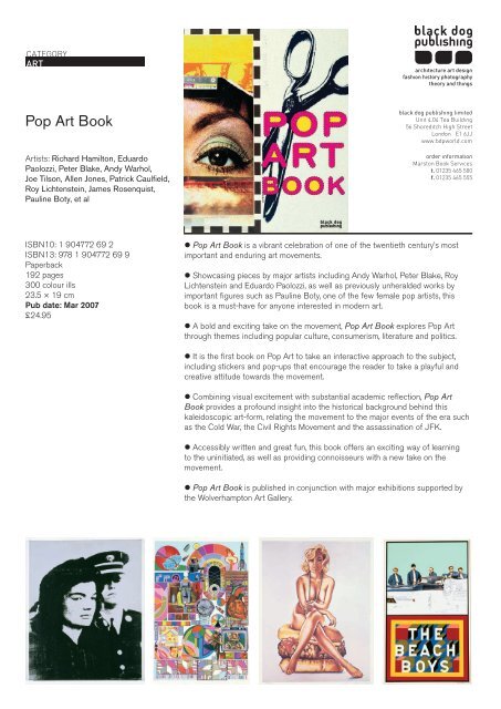 Pop Art Book - Black Dog Publishing