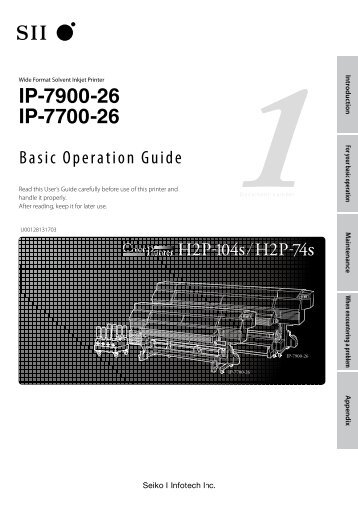IP-7900-26 IP-7700-26 - Seiko I Infotech Inc.