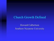 Church Growth Defined - Southern Nazarene University