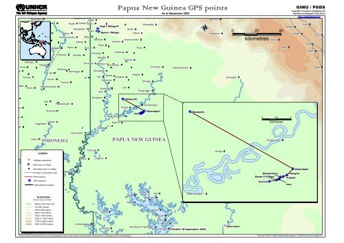 Papua New Guinea GPS points -September 2003 - UNHCR