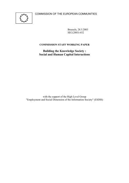 Building The Knowledge Society Social And Human Capital Building The Knowledge Society Social And Human Capital