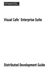 Distributed Development Guide Visual Cafe Enterprise Suite