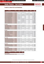 Hunter Plastics - Soil & Waste - BSS Price Guide 2010