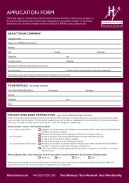 APPLICATION FORM - London Chamber of Commerce and Industry