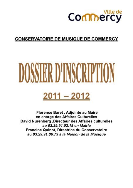 CONSERVATOIRE DE MUSIQUE DE COMMERCY