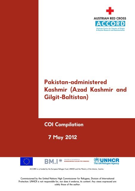 Pakistan-administered Kashmir (Azad Kashmir and Gilgit ... - UNHCR