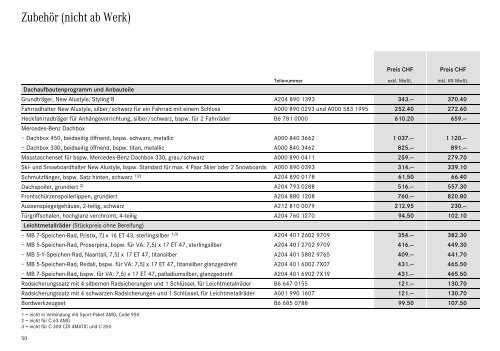 Download Preisliste C-Klasse T-Modell gÃ¼ltig ab ... - Mercedes-Benz