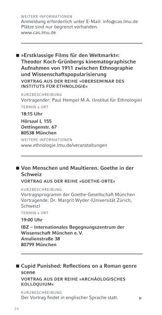veranstaltungen - Ludwig-Maximilians-Universität München